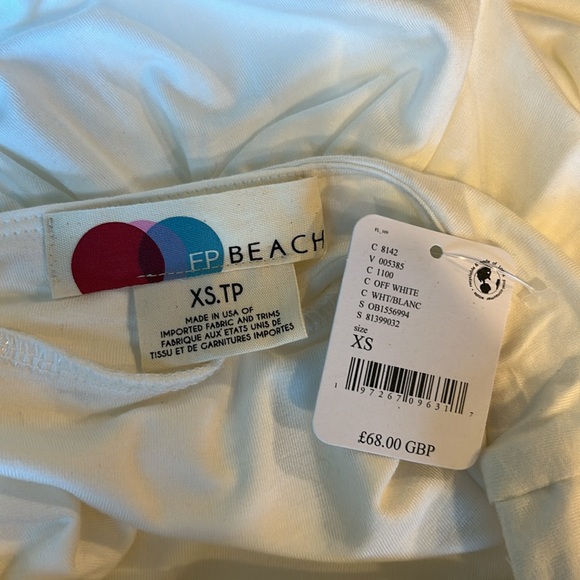 Free People NWT Off White Strapless Mora One Piece Jumpsuit Size XS - Picture 7 of 9